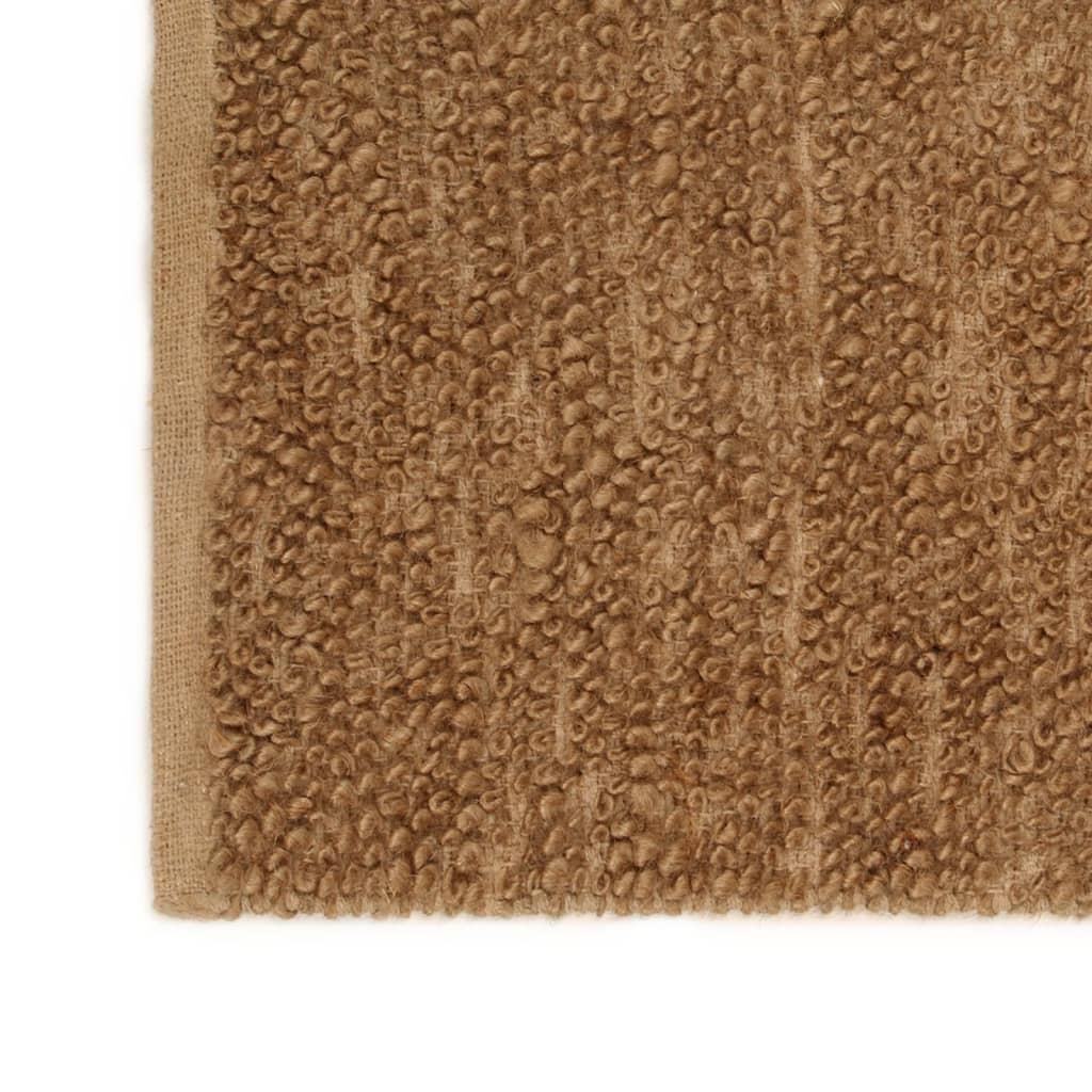 Tapis bouclé fait main 160x230 cm jute et coton