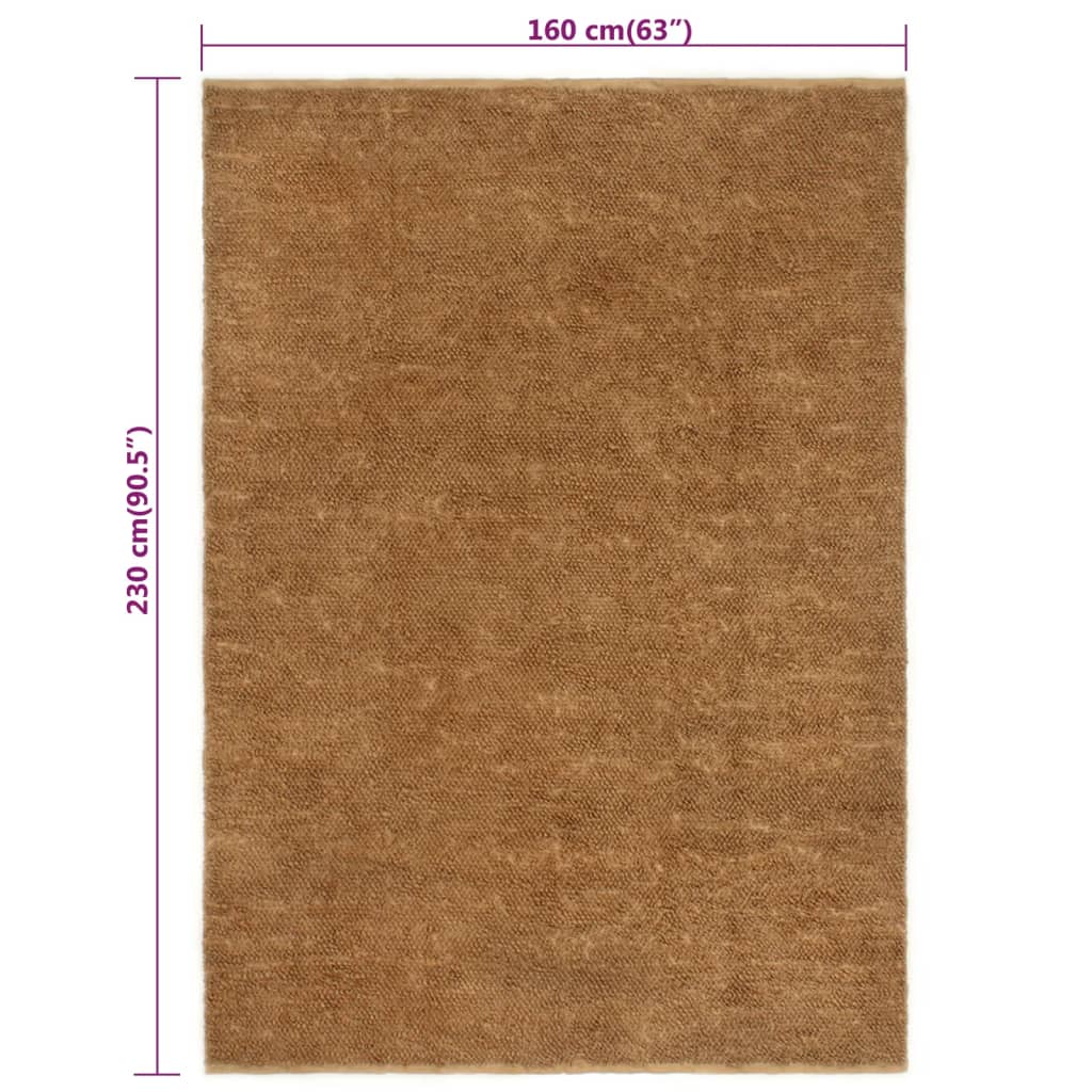 Tapis bouclé fait main 160x230 cm jute et coton