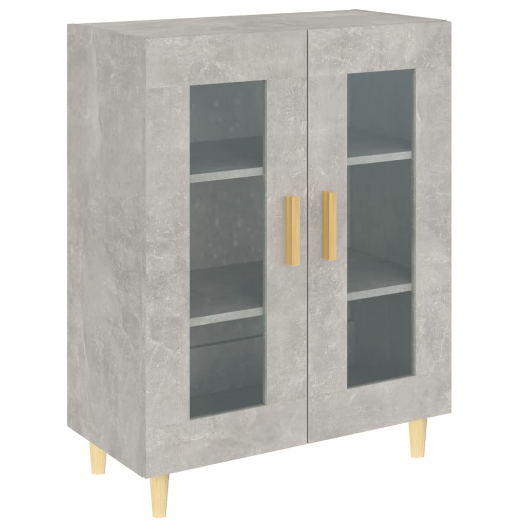 Buffet gris béton 69,5x34x90 cm en bois