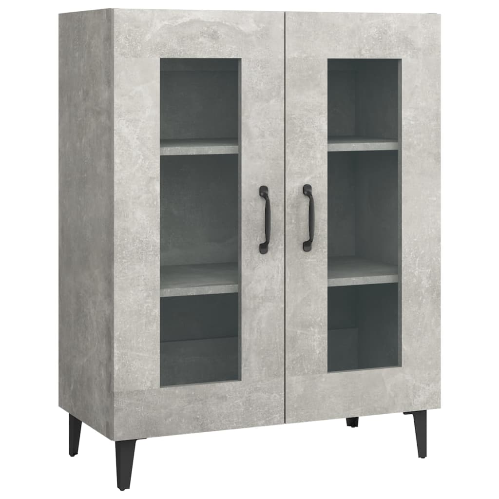 Buffet gris béton 69,5x34x90 cm en bois