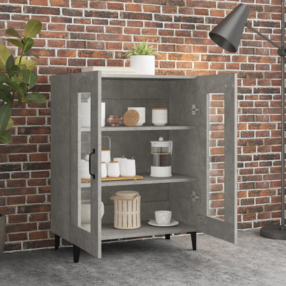 Buffet gris béton 69,5x34x90 cm en bois