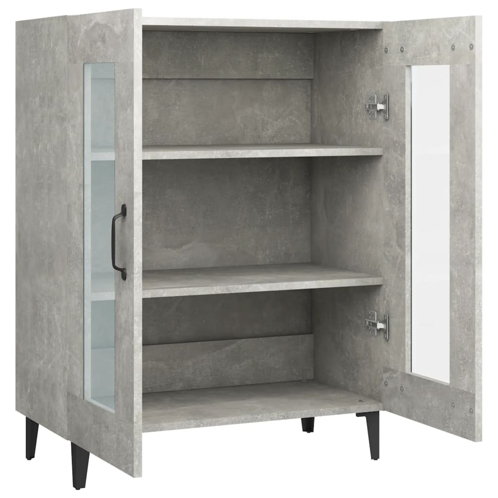 Buffet gris béton 69,5x34x90 cm en bois