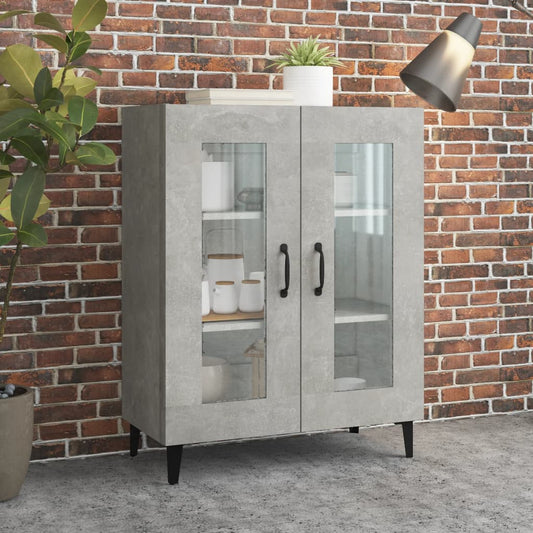 Buffet gris béton 69,5x34x90 cm en bois