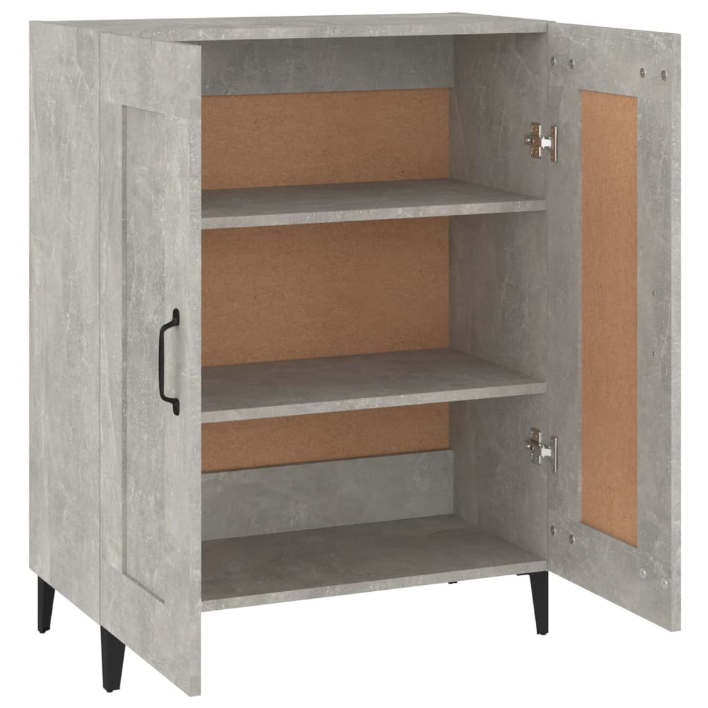 Buffet gris béton 69,5x34x90 cm en bois