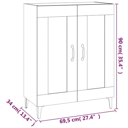 Buffet gris béton 69,5x34x90 cm en bois