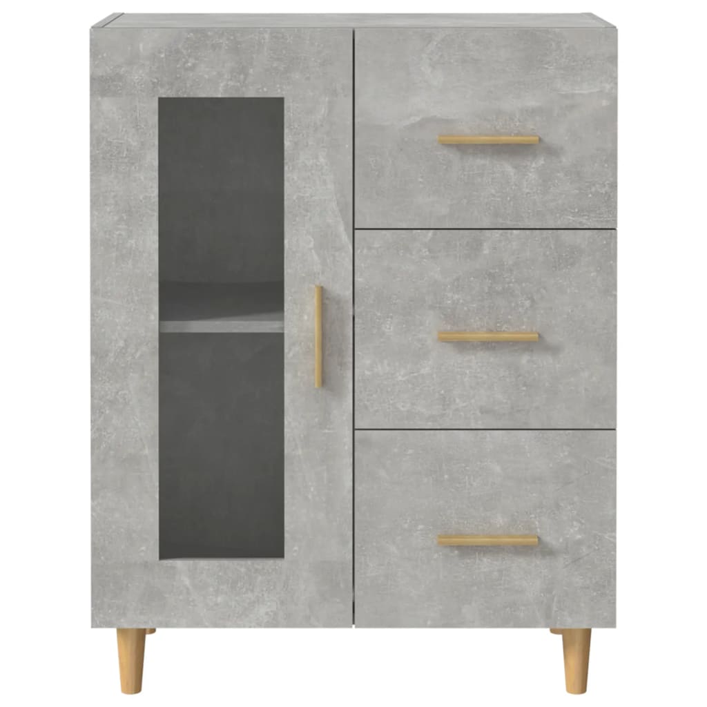 Buffet gris béton 69,5x34x90 cm en bois