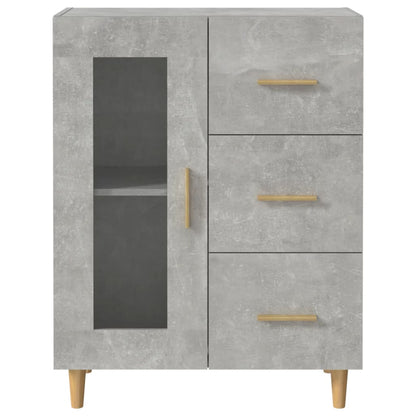 Buffet gris béton 69,5x34x90 cm en bois