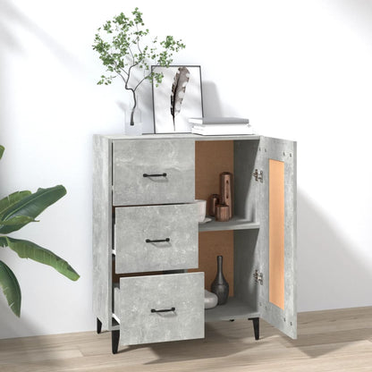 Buffet gris béton 69,5x34x90 cm en bois