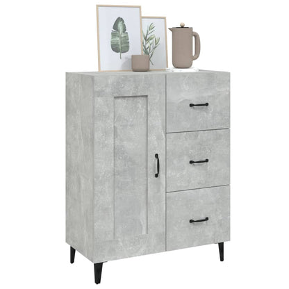 Buffet gris béton 69,5x34x90 cm en bois