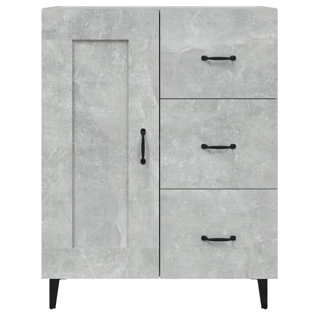 Buffet gris béton 69,5x34x90 cm en bois