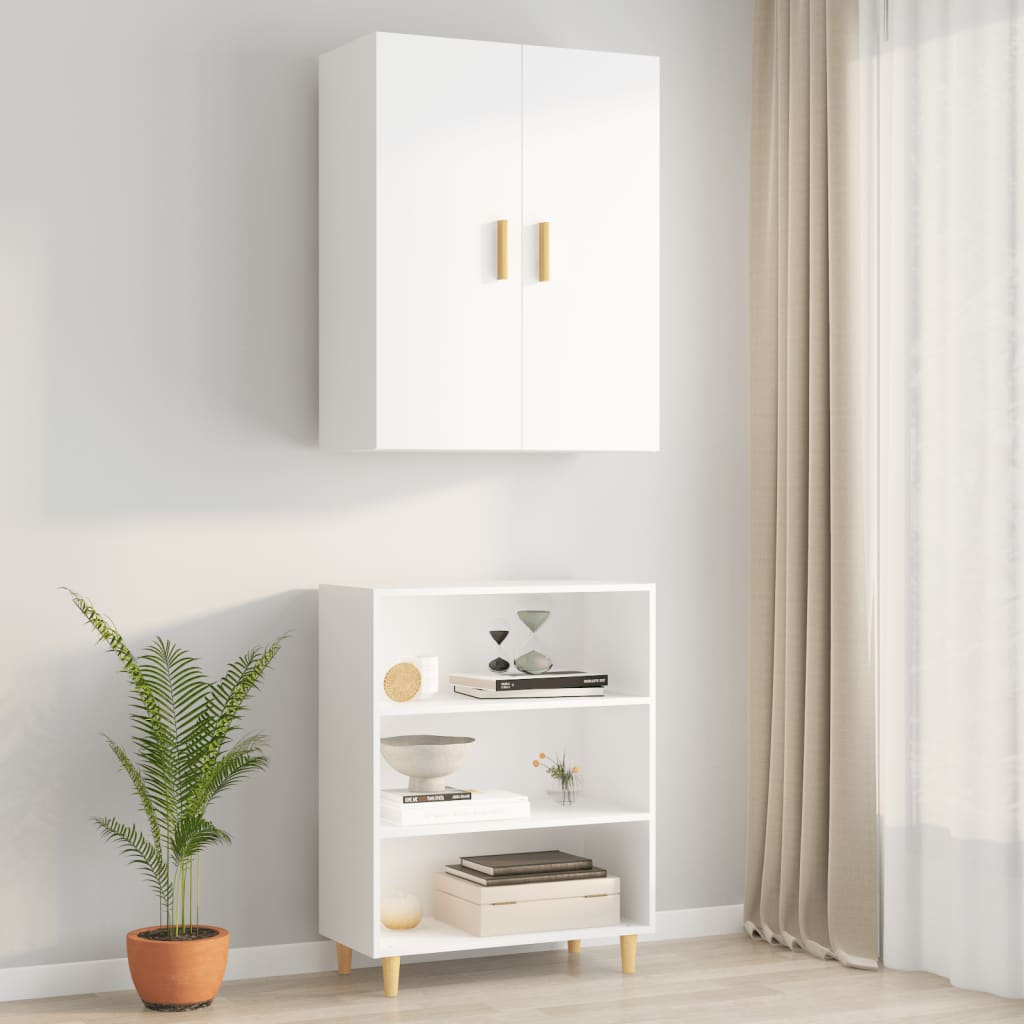 Mueble de pared blanco 69,5x34x90 cm