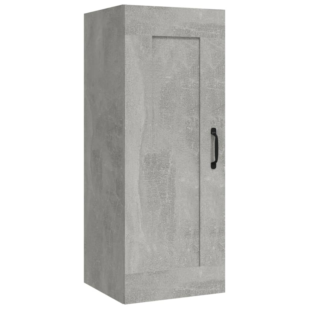 Armoire murale gris béton 35x34x90 cm en bois