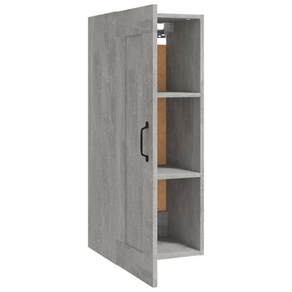 Armoire murale gris béton 35x34x90 cm en bois