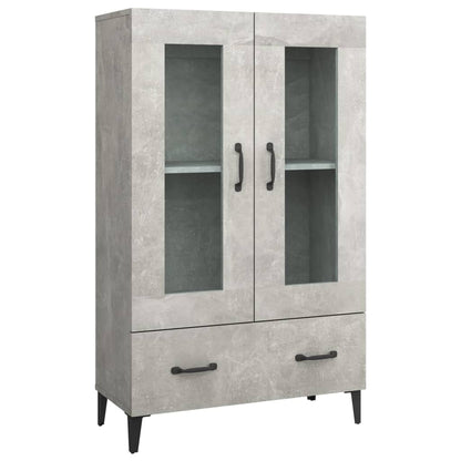 Buffet haut béton gris 70x31x115 cm en bois