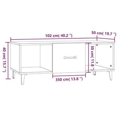 Couchtisch Räuchereiche 102x50x40 cm Holzwerkstoff