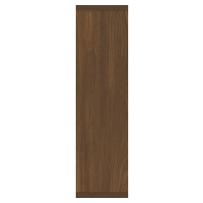 Armoire à miroir avec LED aspect chêne marron 76x15x55 cm