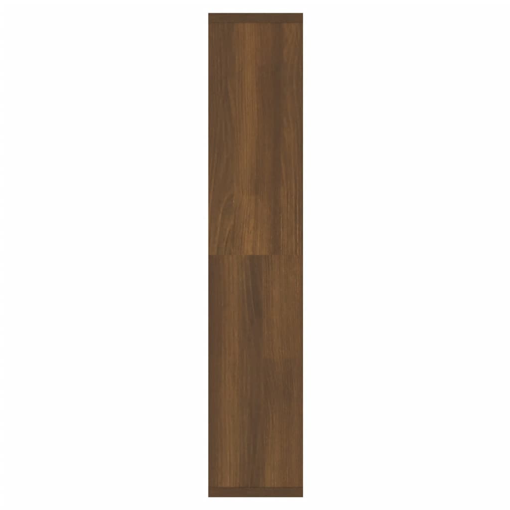 Armoire à miroir avec LED aspect chêne marron 91x15x76,5 cm