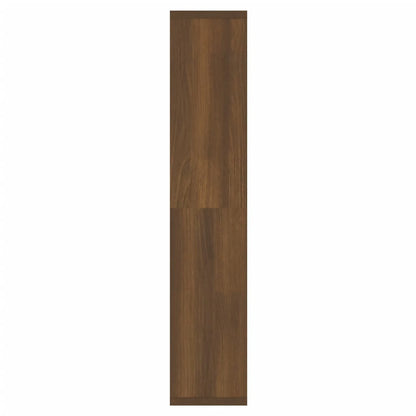 Armoire à miroir avec LED aspect chêne marron 91x15x76,5 cm