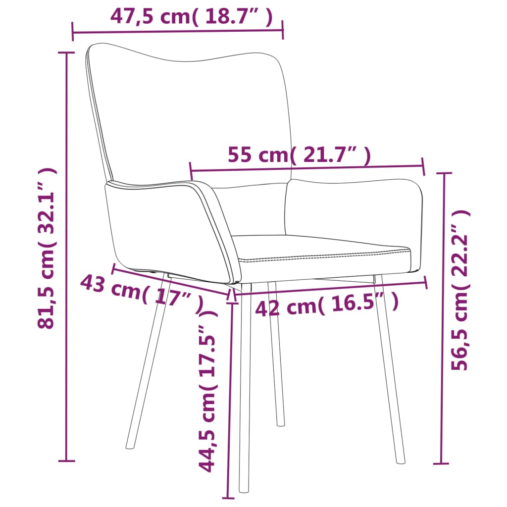 Esszimmerstühle 2 Stk. Braun Samt