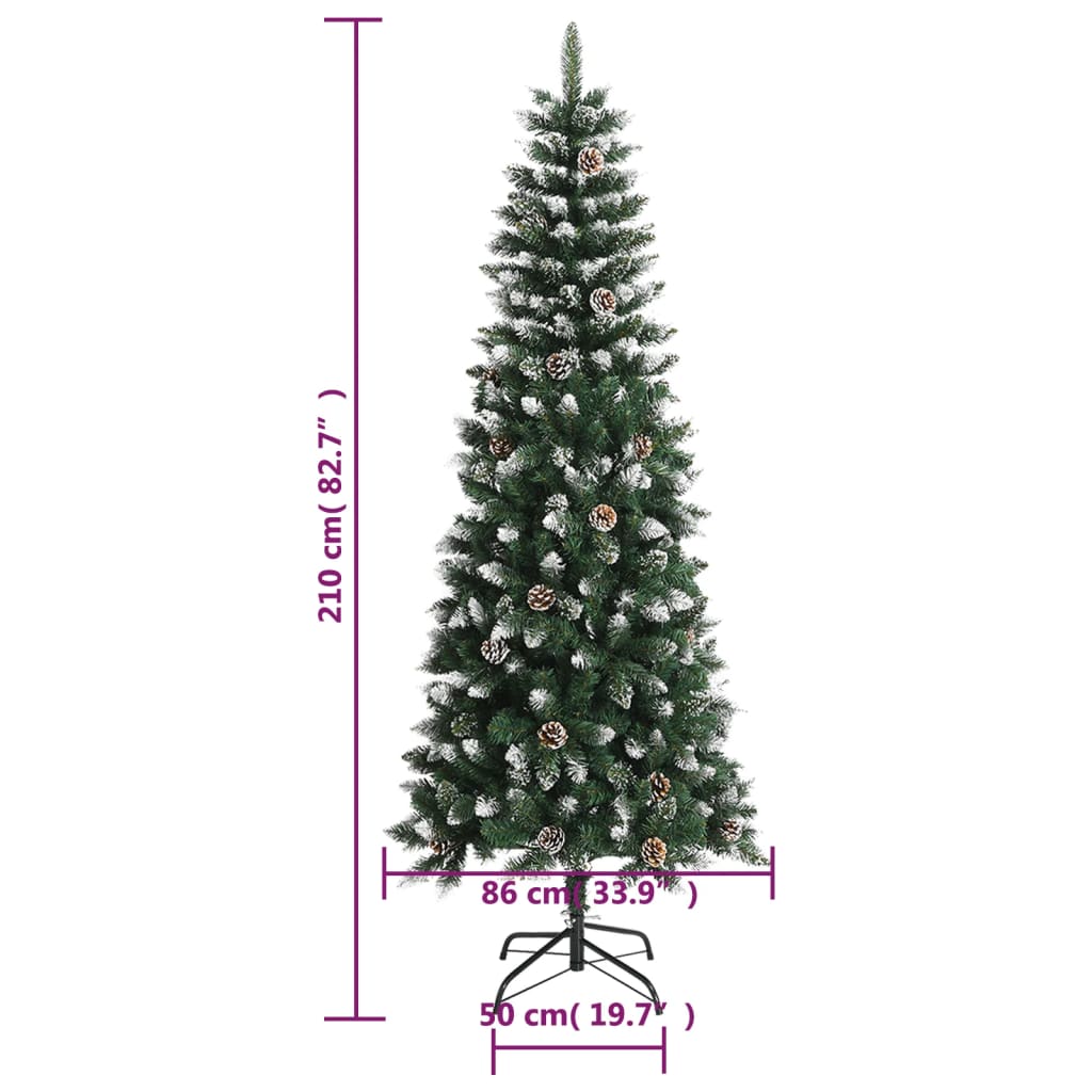 Künstlicher Weihnachtsbaum mit Ständer Grün 210 cm PVC