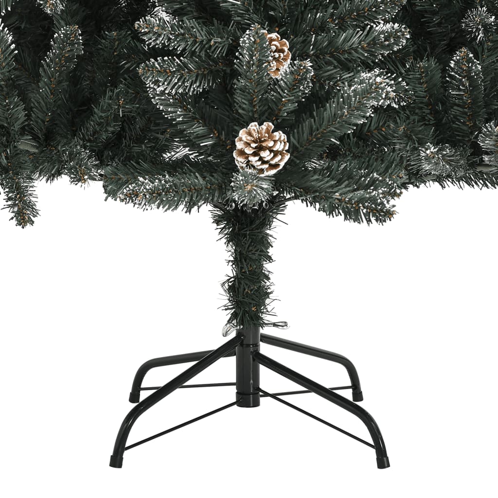 Sapin de Noël artificiel avec support vert 210 cm PVC