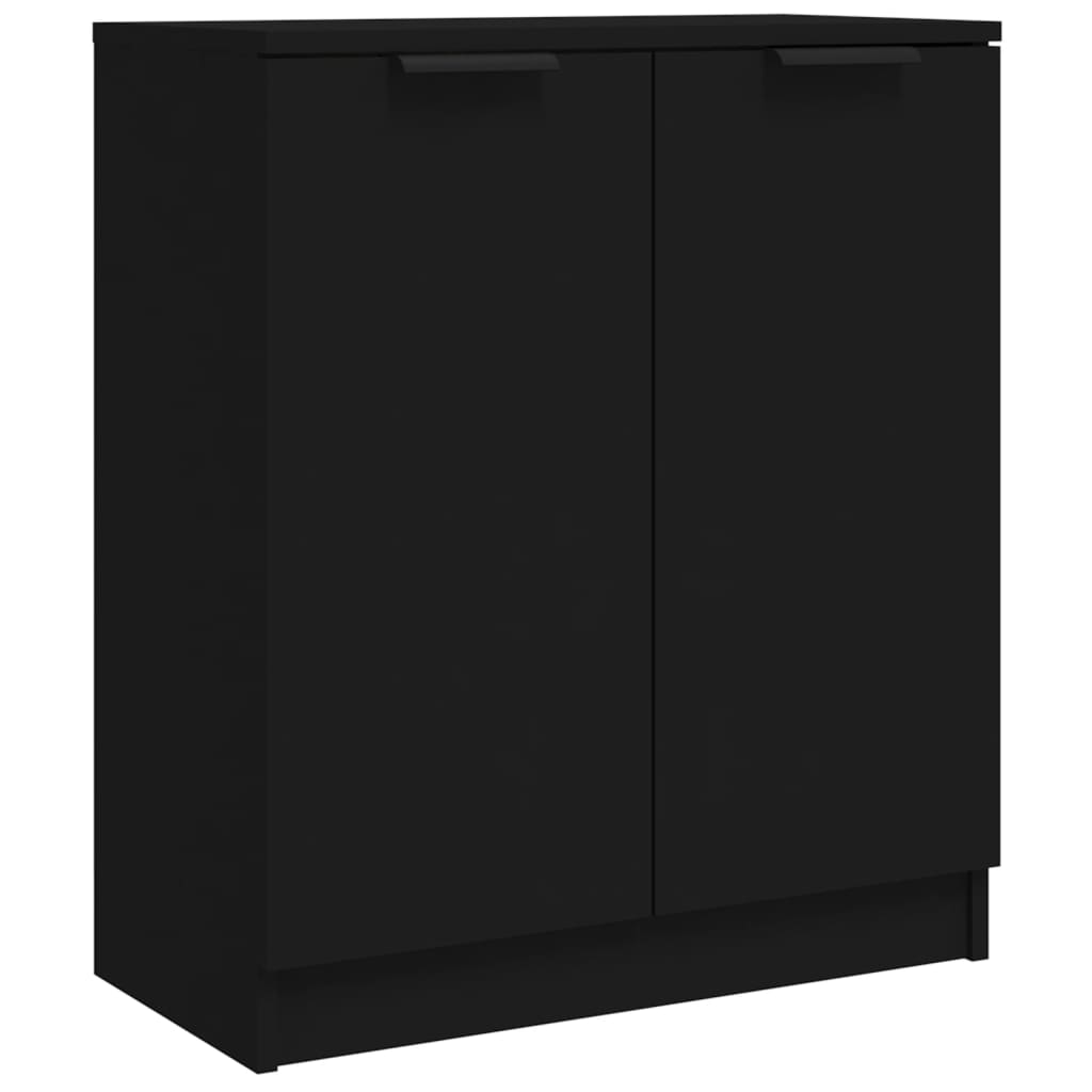 3-tlg. Sideboards Schwarz Holzwerkstoff