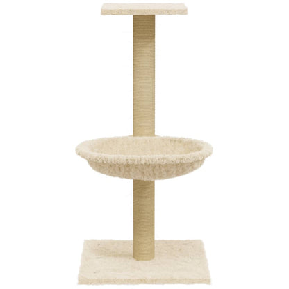 Kratzbaum mit Sisal-Kratzsäule Creme 74 cm