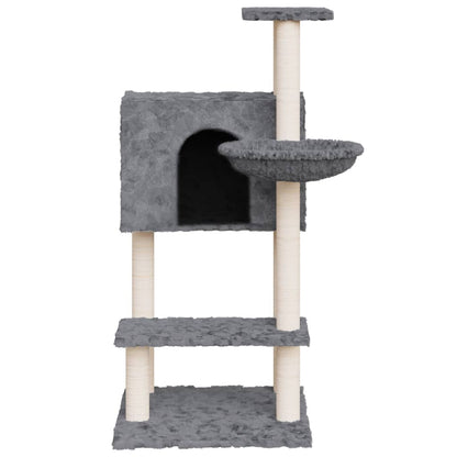 Arbre à chat avec griffoir en sisal gris foncé 108,5 cm