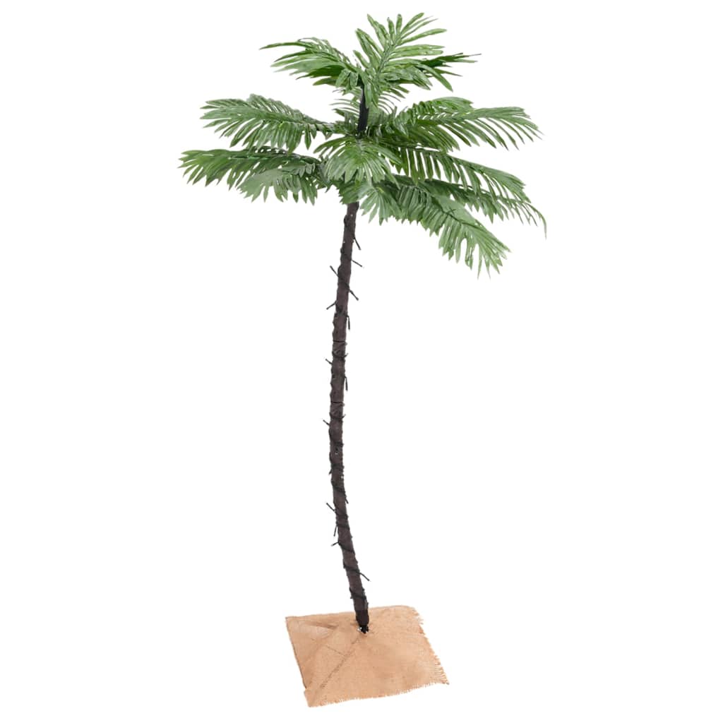 Palmera artificial con 96 LEDs blanco cálido 180 cm