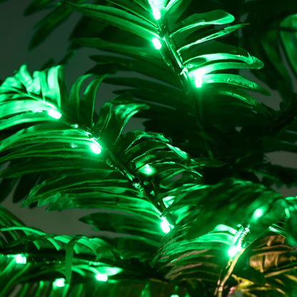 Palmera artificial con 96 LEDs blanco cálido 180 cm