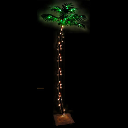 Künstliche Palme mit 192 LEDs Warmweiß 300 cm