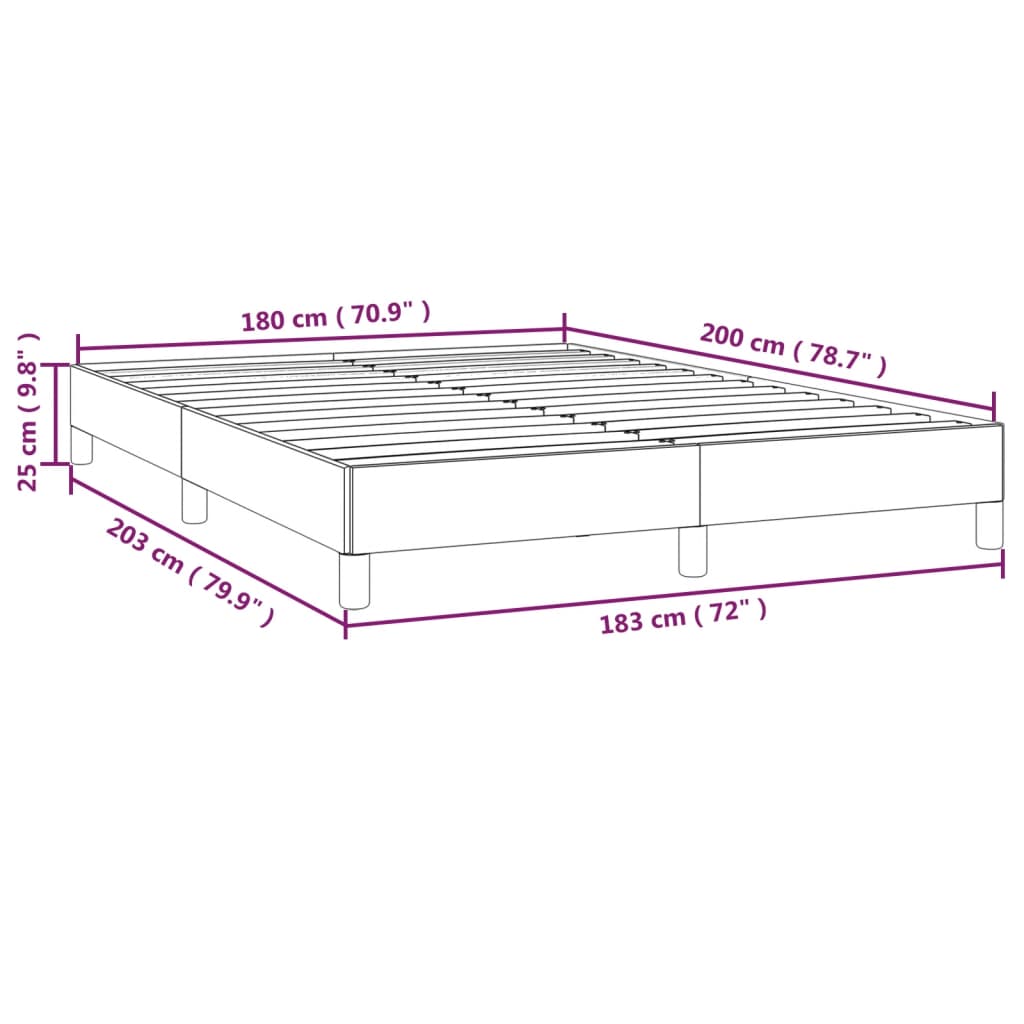 Bettgestell Braun 180x200 cm Kunstleder