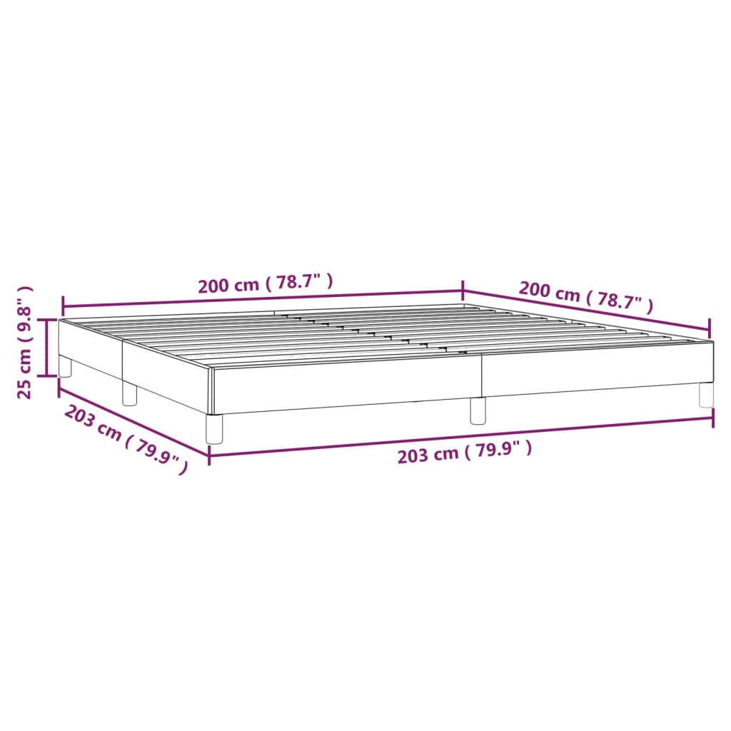 Bettgestell Weiß 200x200 cm Kunstleder