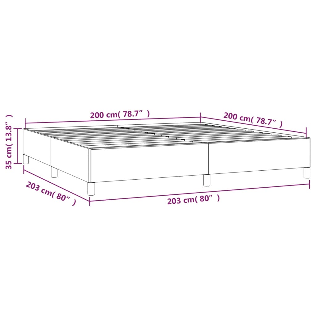 Bettgestell Schwarz 200x200 cm Kunstleder