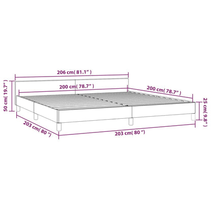 Bettgestell ohne Matratze Schwarz 200x200 cm Stoff