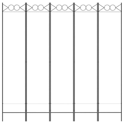 5 uds. Biombo tejido blanco 200x200 cm