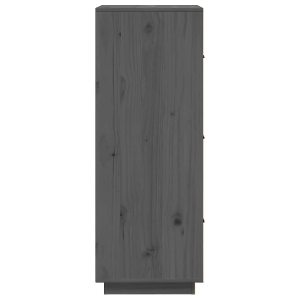 Alacena gris 34x40x108,5 cm madera maciza de pino