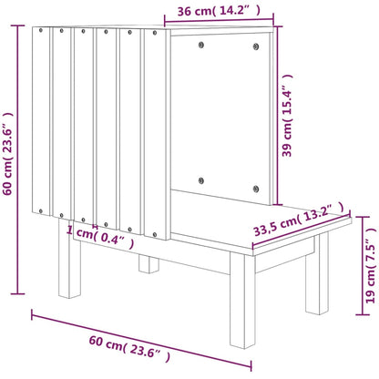 Maison pour chat 60x36x60 cm bois de pin massif