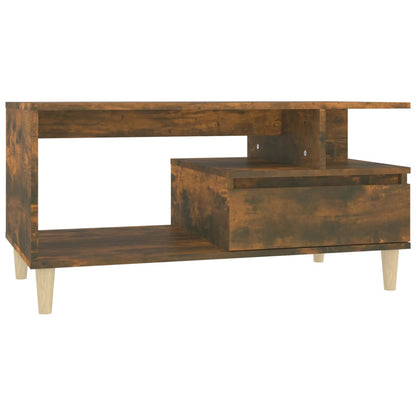 Table basse chêne fumé 90x49x45 cm en bois