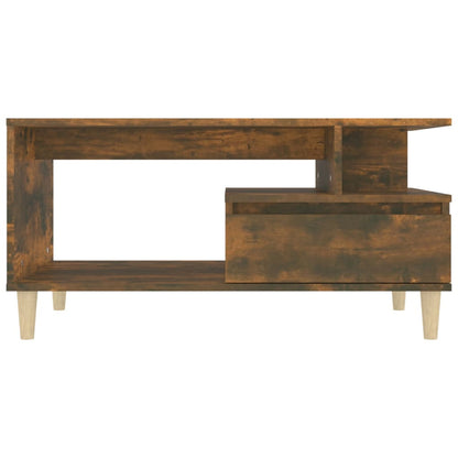 Table basse chêne fumé 90x49x45 cm en bois