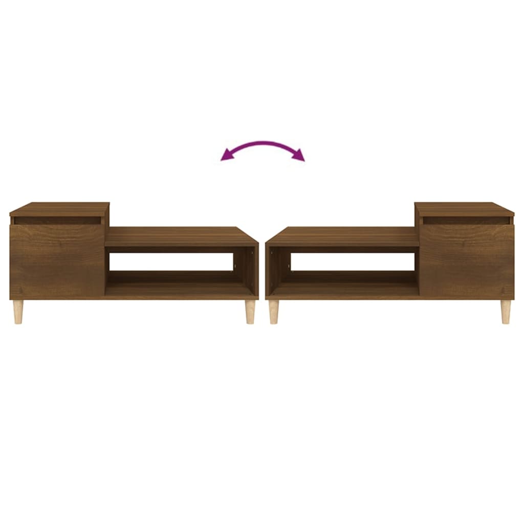 Couchtisch Braun Eichen-Optik 100x50x45 cm Holzwerkstoff