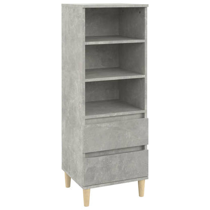 Buffet haut béton gris 40x36x110 cm en bois