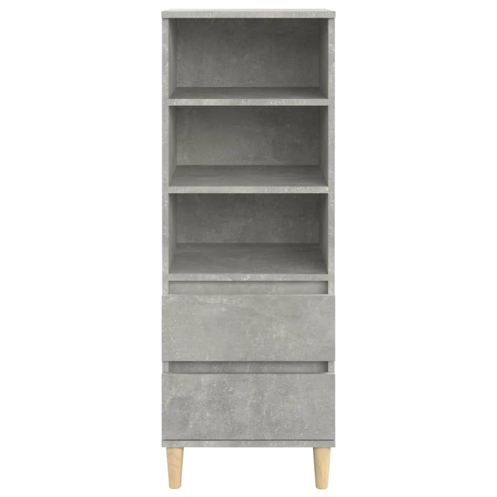 Buffet haut béton gris 40x36x110 cm en bois