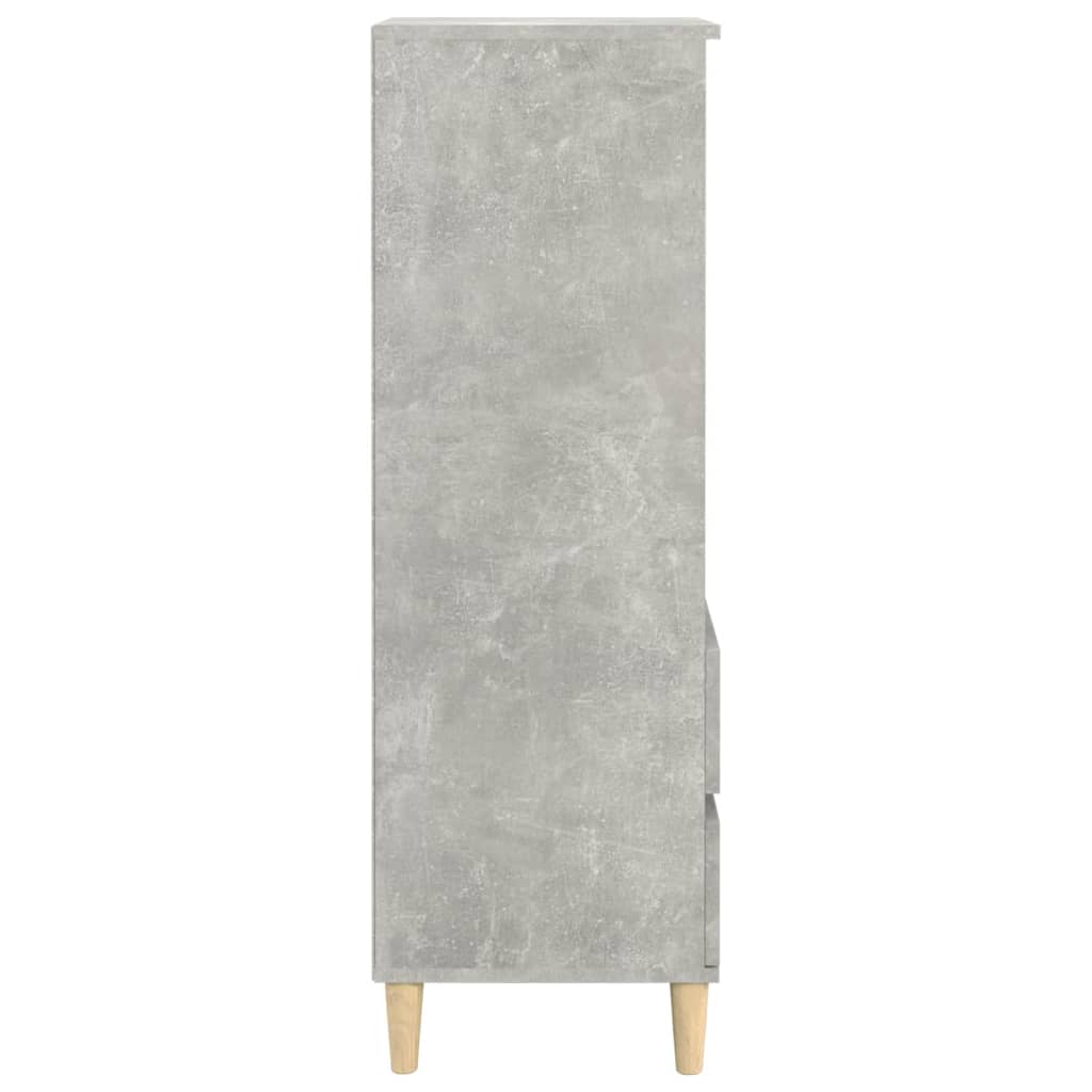 Buffet haut béton gris 40x36x110 cm en bois