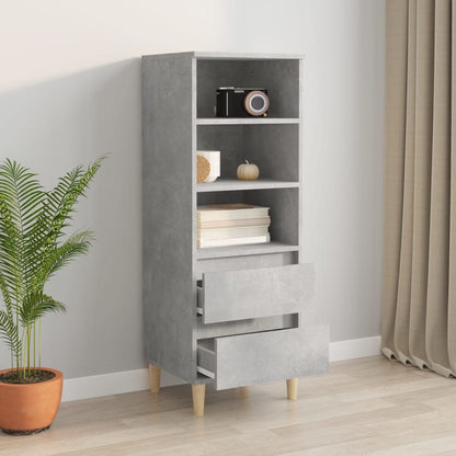 Buffet haut béton gris 40x36x110 cm en bois