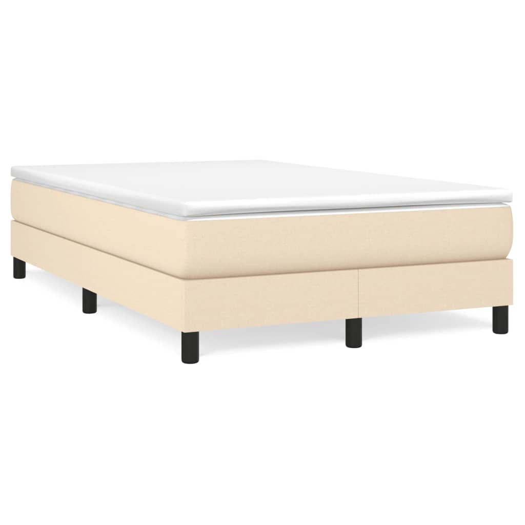 Boxspringbett Creme 120x200 cm Stoff