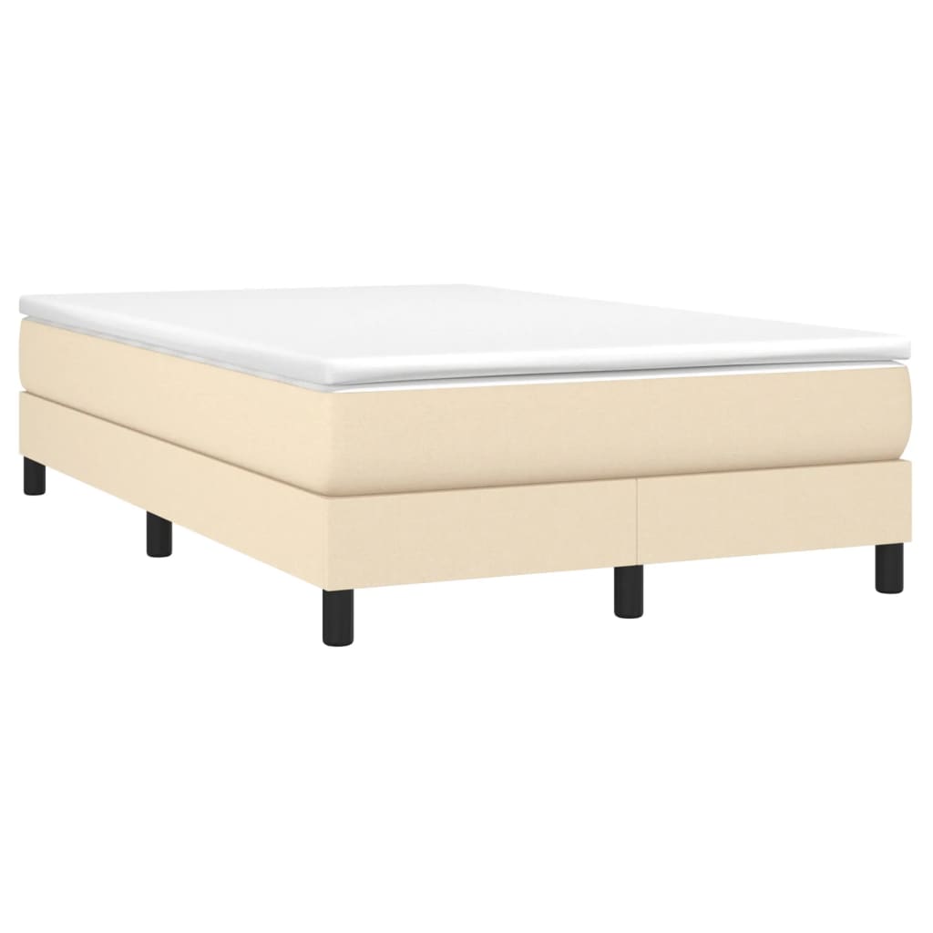 Boxspringbett Creme 120x200 cm Stoff