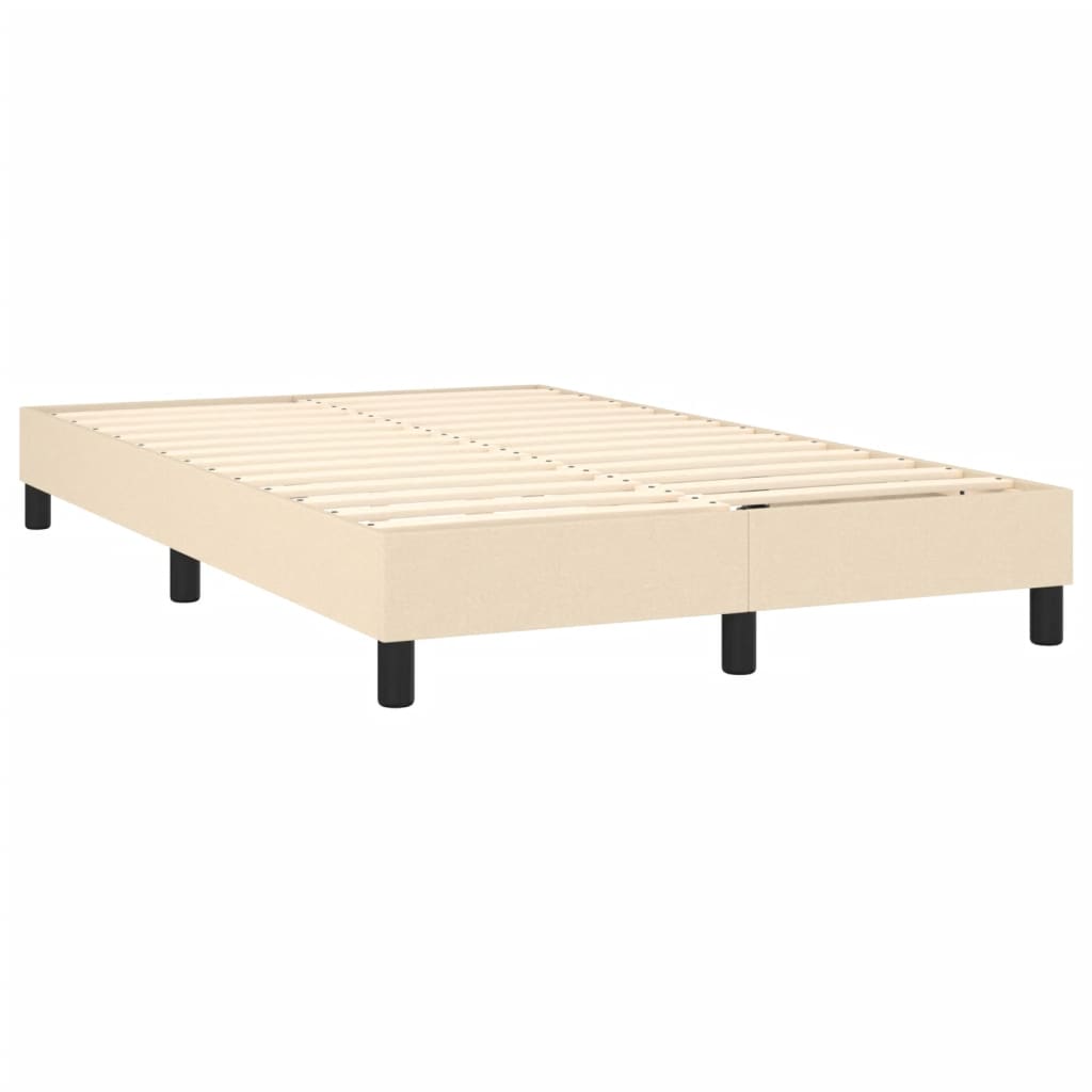 Boxspringbett Creme 120x200 cm Stoff