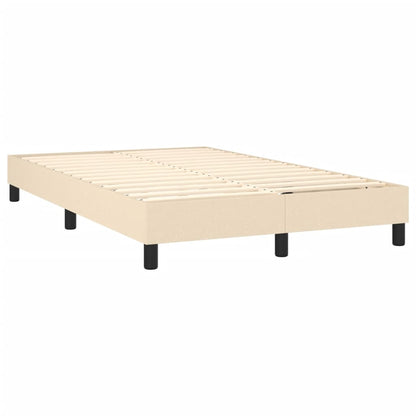 Boxspringbett Creme 120x200 cm Stoff