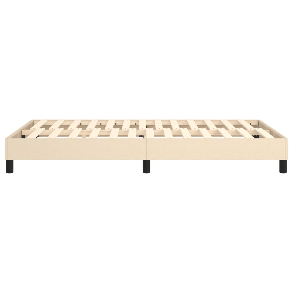 Boxspringbett Creme 120x200 cm Stoff